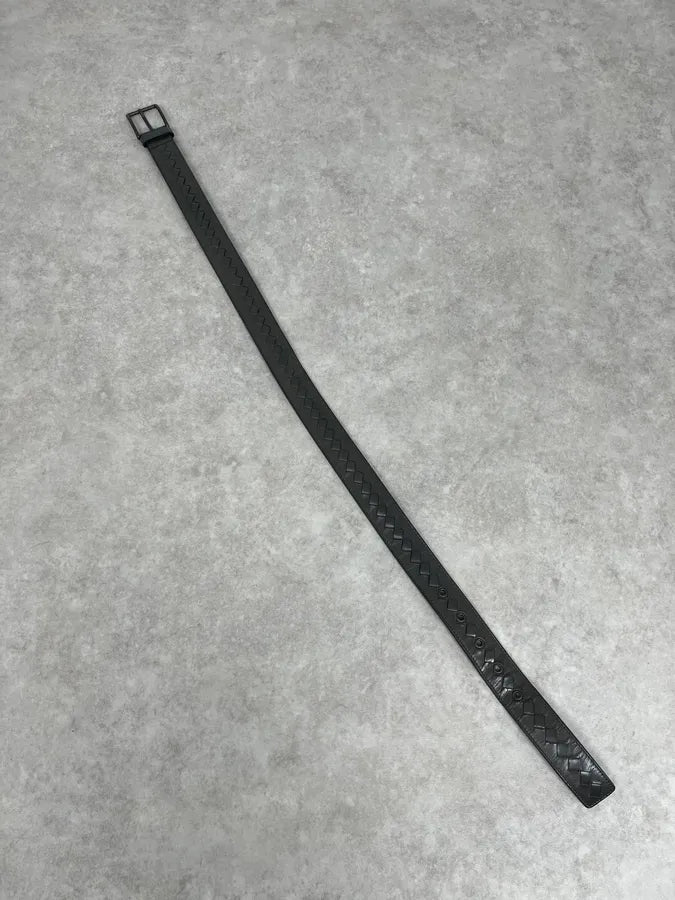 Bottega Veneta Black Woven Leather Belt cxuSdDk 3