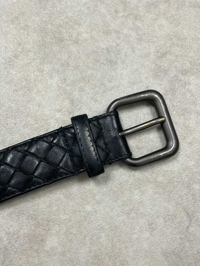 Bottega Veneta Black Woven Leather Belt xMBFfgK 5