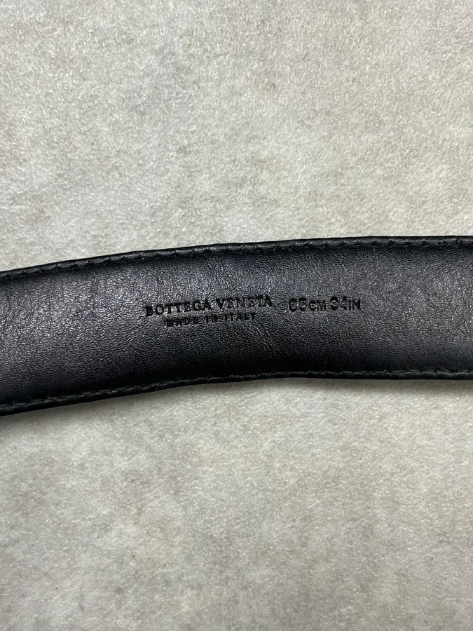 Bottega Veneta Black Woven Leather Belt xMBFfgK 6