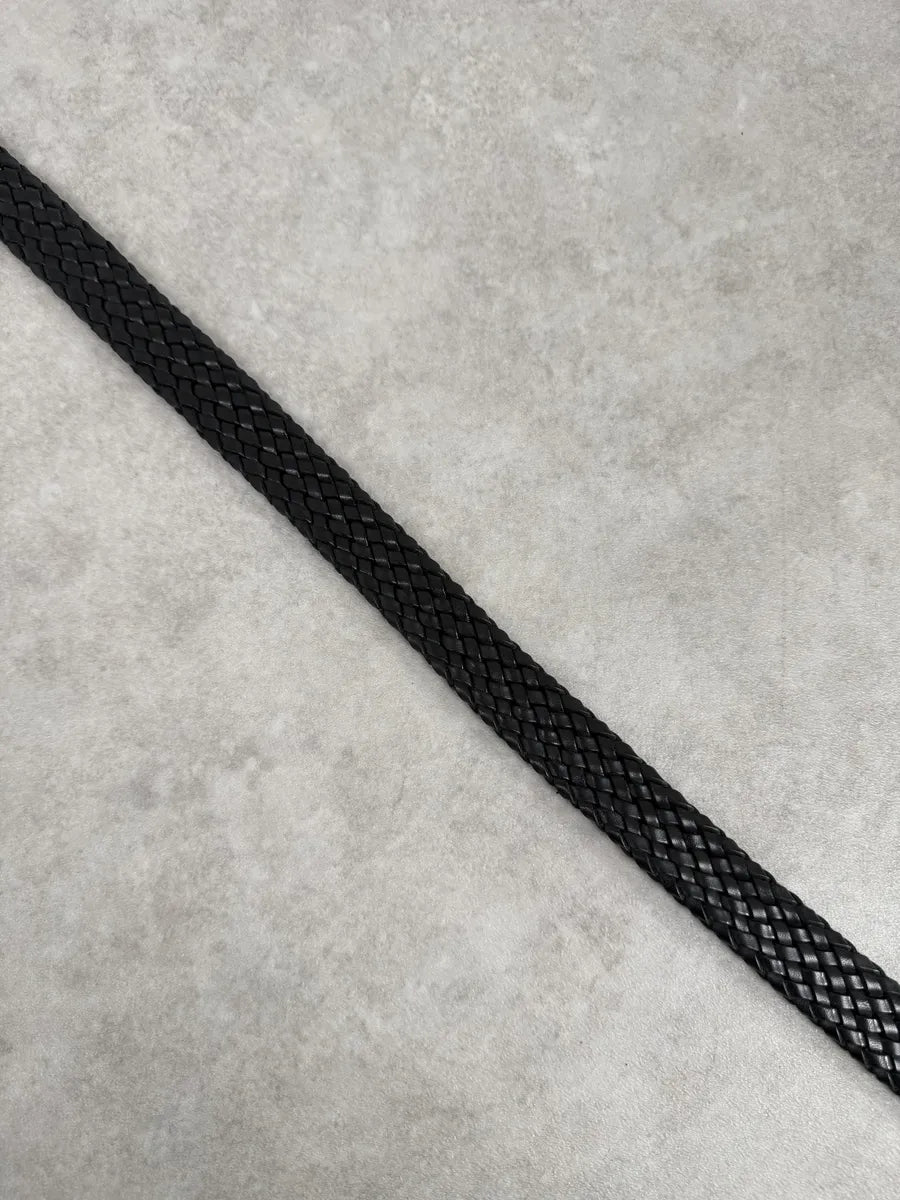 Bottega Veneta Black Woven Leather Belt kumcHaK 2