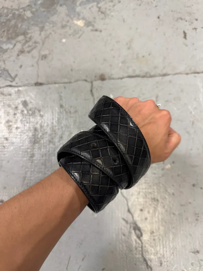 Bottega Veneta Black Woven Leather Belt lmmPBnj 2