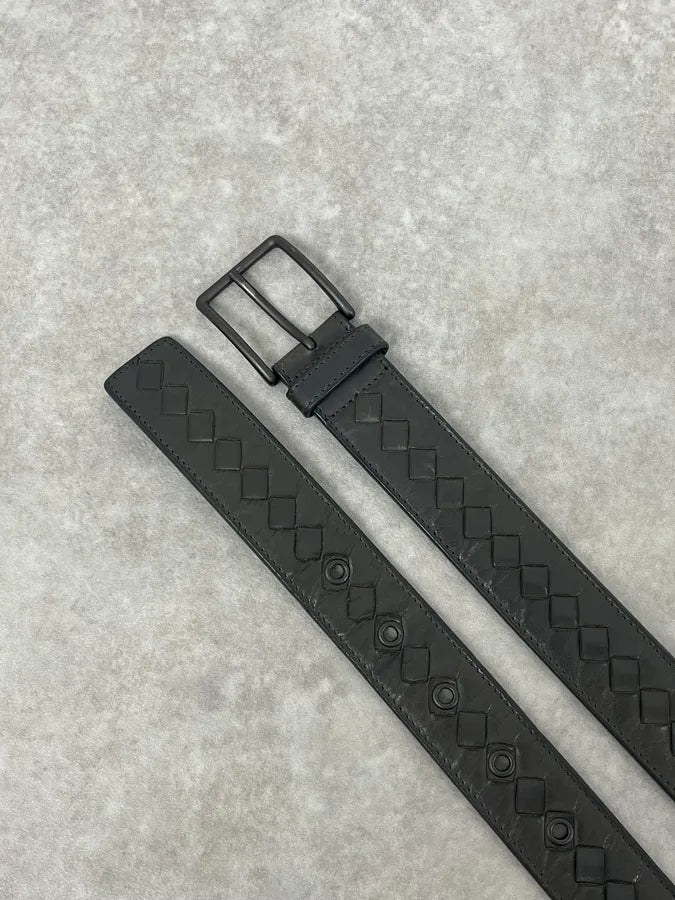 Bottega Veneta Black Woven Leather Belt cxuSdDk 2