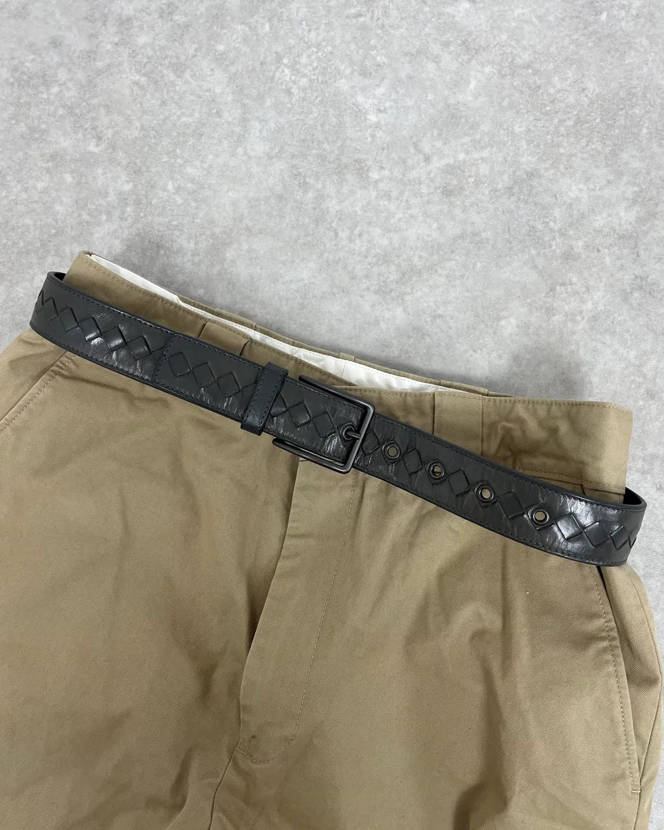 Bottega Veneta Black Woven Leather Belt cxuSdDk 0