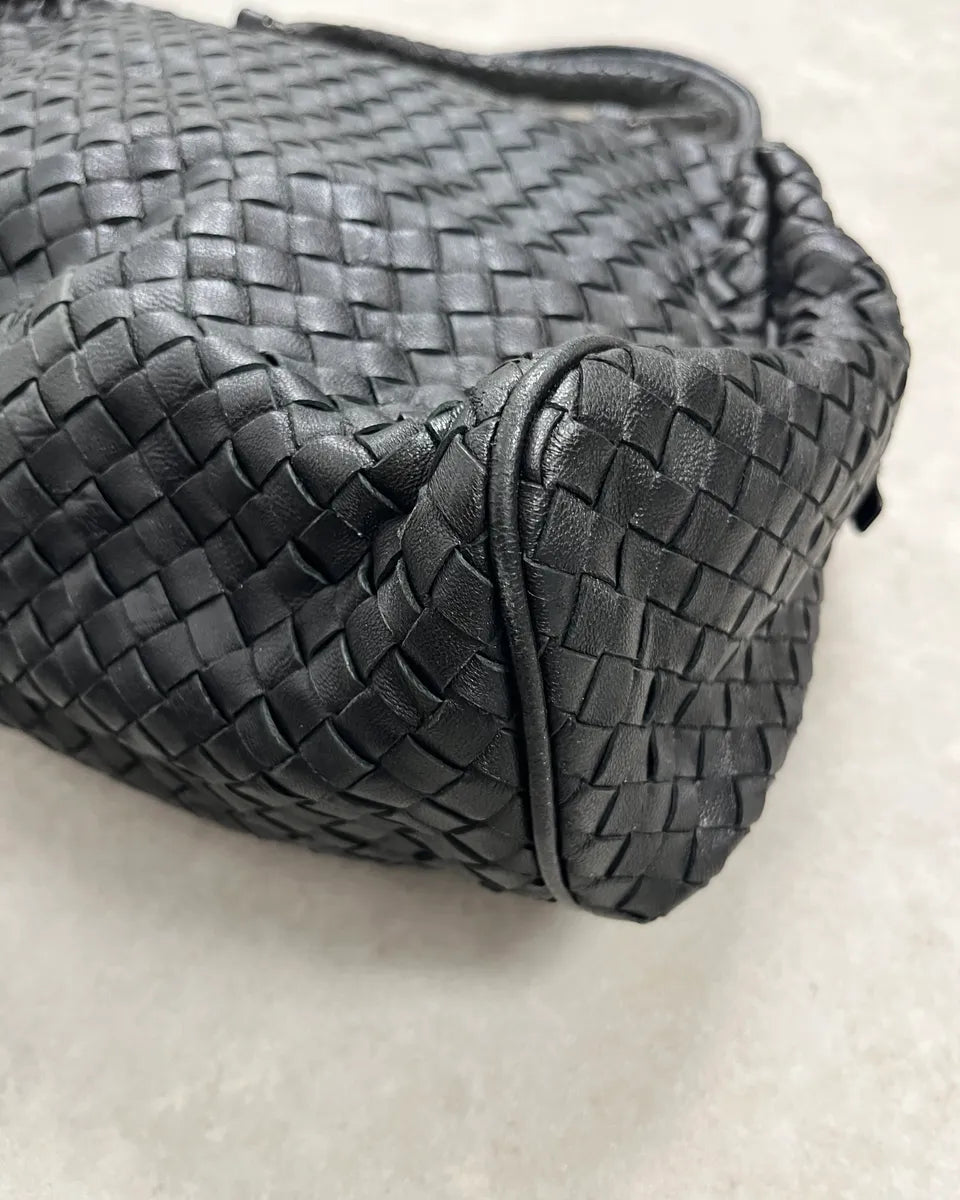 Bottega Veneta Black Woven Leather Handle Bag EGrGpDB 5