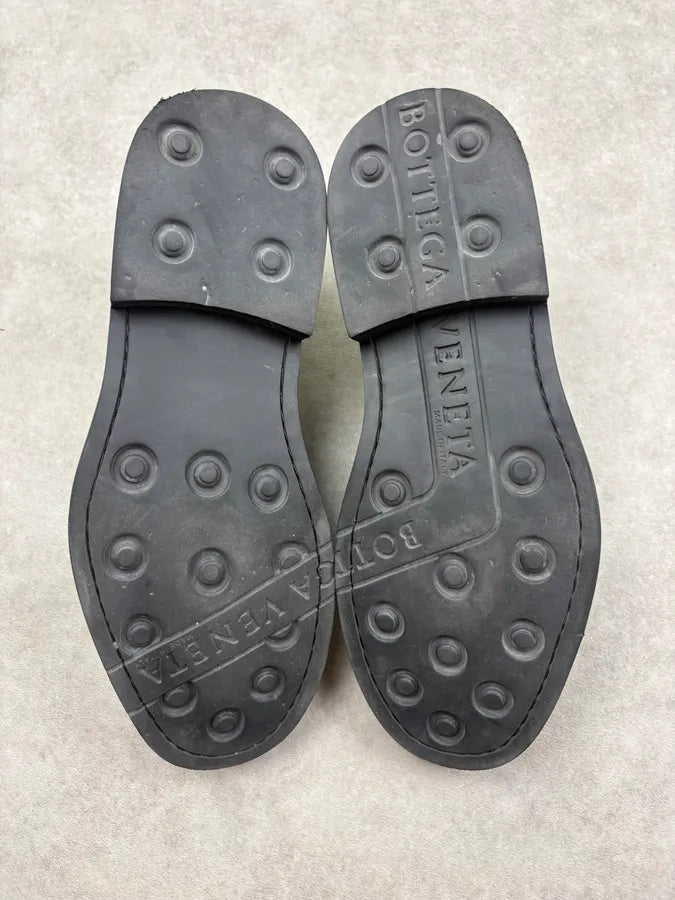 Bottega Veneta Black Woven Leather Loafers VJClksh 6