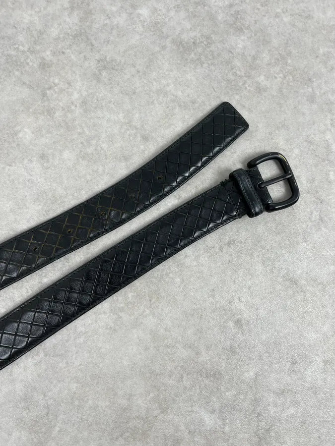 Bottega Veneta Black Woven Leather Premium Belt AiBYpwm 3