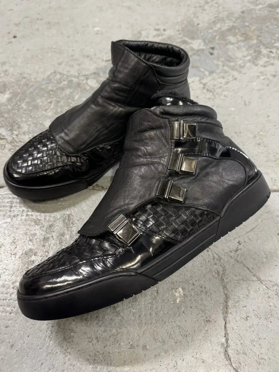Bottega Veneta Black Woven Sneakers skcDovD 0