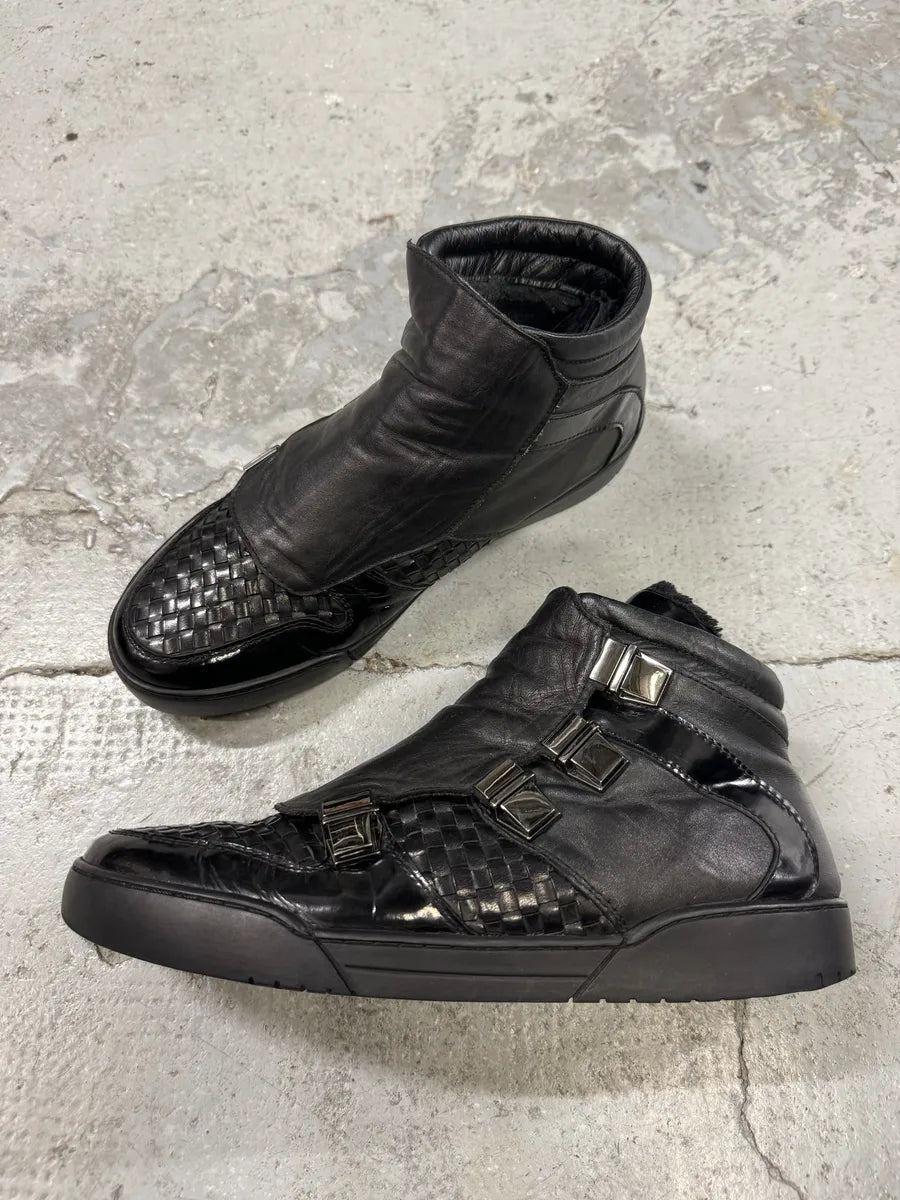 Bottega Veneta Black Woven Sneakers skcDovD 11
