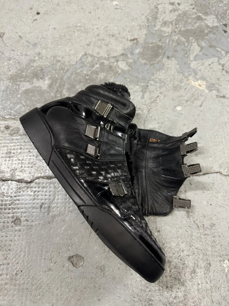 Bottega Veneta Black Woven Sneakers skcDovD 3