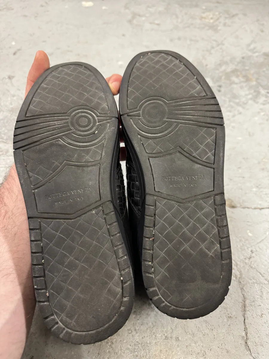 Bottega Veneta Black Woven Sneakers skcDovD 7