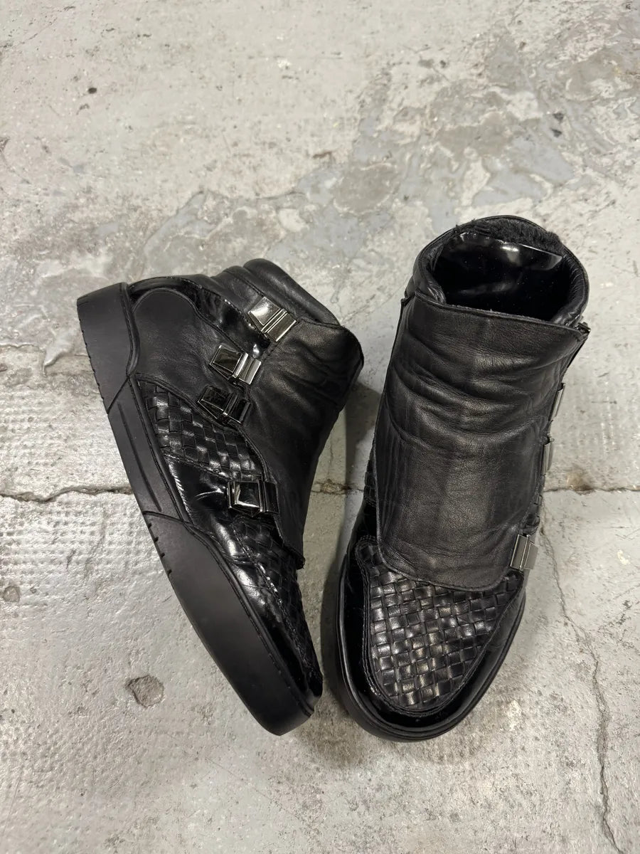 Bottega Veneta Black Woven Sneakers skcDovD 8