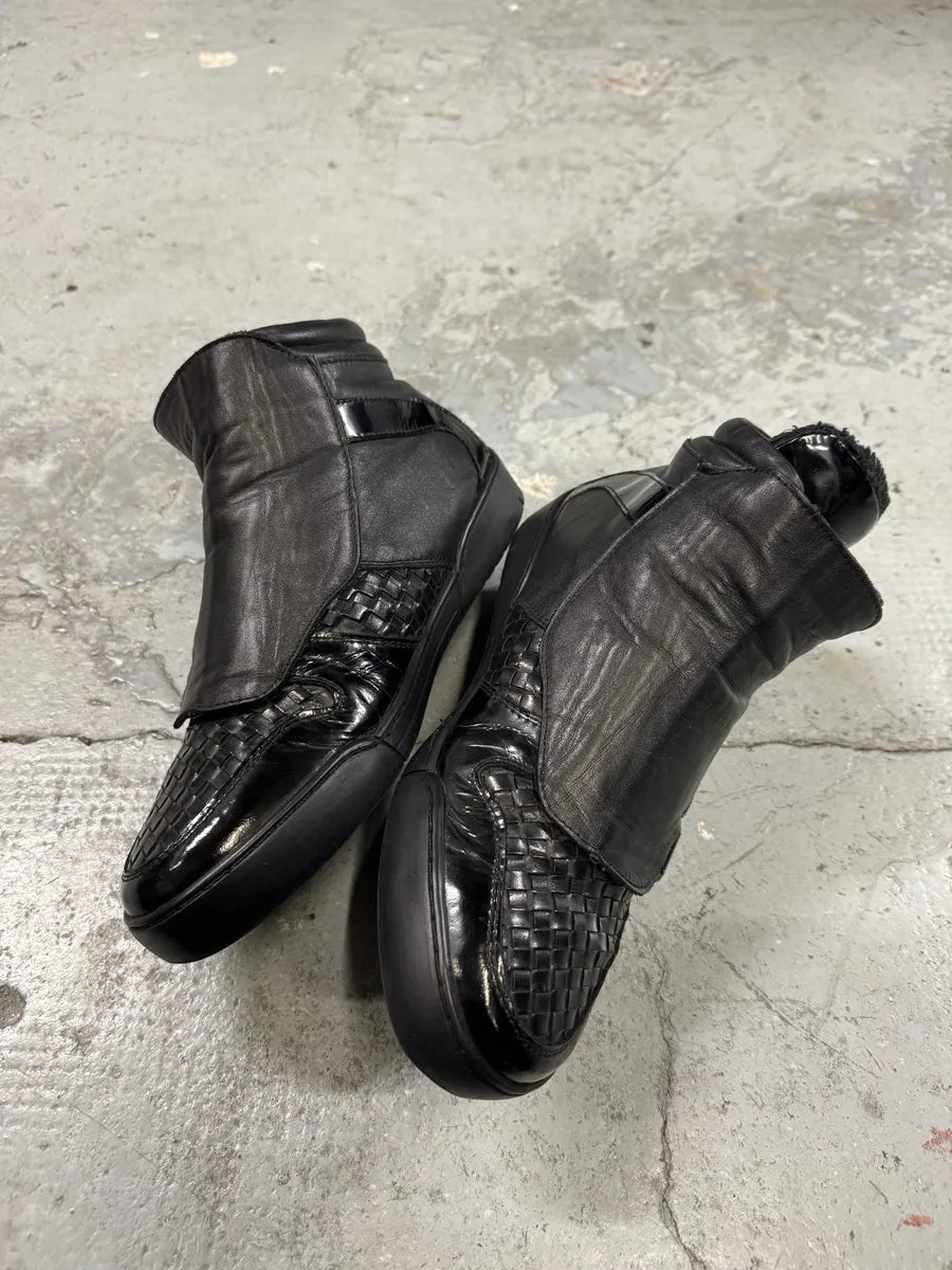 Bottega Veneta Black Woven Sneakers skcDovD 9