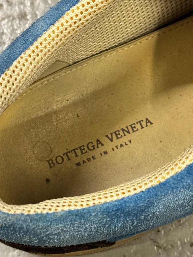 Bottega Veneta Blue Intrecciato Contrast Suede Low Sneakers eUulYae 11