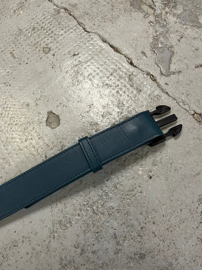 Bottega Veneta Blue Leather Tactical Belt DLyruTs 6