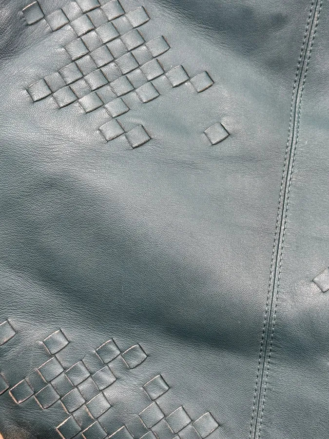 2000s Bottega Veneta Blue Washed Intrecciato Tote Bag KBlSvxp 6