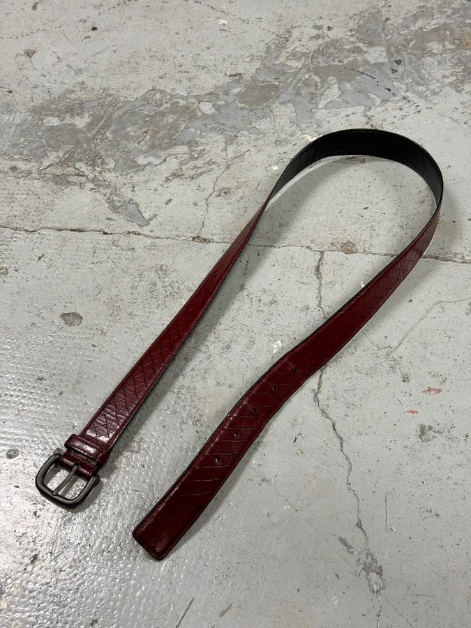 Bottega Veneta Bordeaux Leather Belt KgtPtrh 2