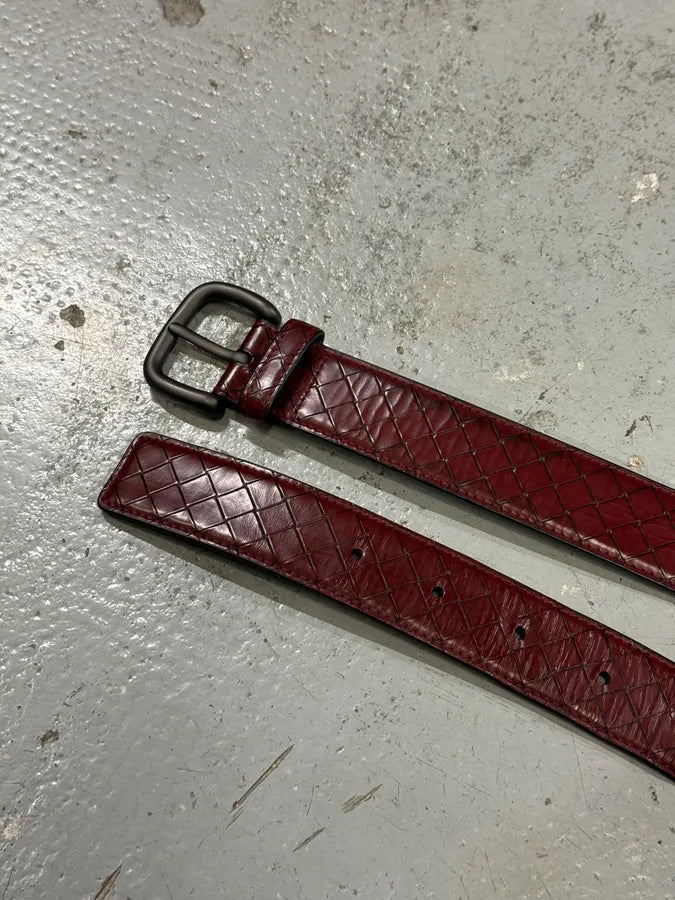 Bottega Veneta Bordeaux Leather Belt KgtPtrh 3
