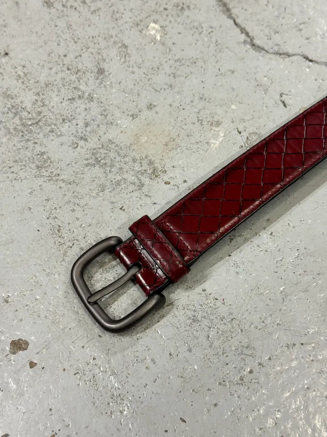 Bottega Veneta Bordeaux Leather Belt KgtPtrh 4