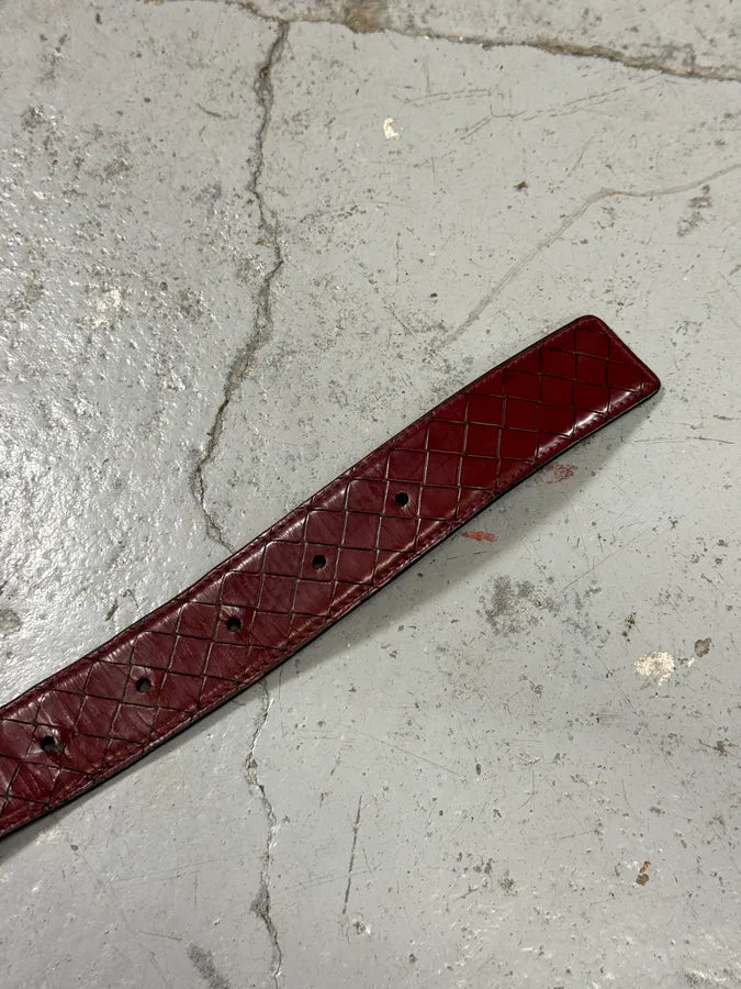 Bottega Veneta Bordeaux Leather Belt KgtPtrh 7