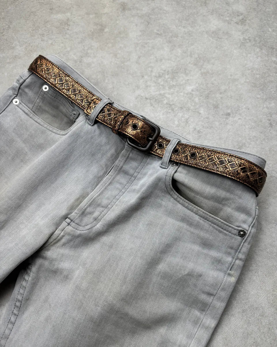 Bottega Veneta Bronze Leather Intrecciato Belt gyLRMmp 1