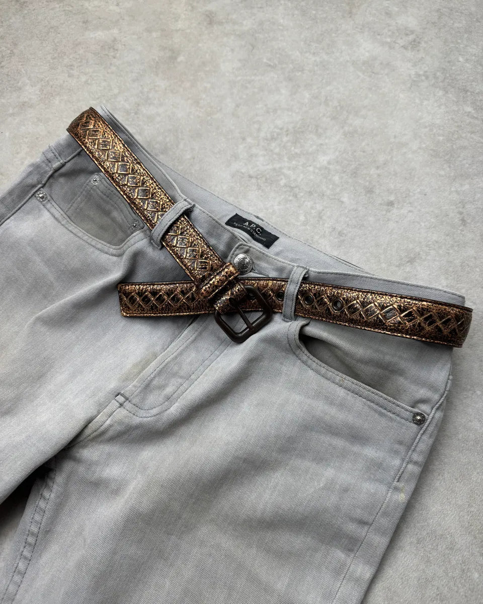 Bottega Veneta Bronze Leather Intrecciato Belt gyLRMmp 2