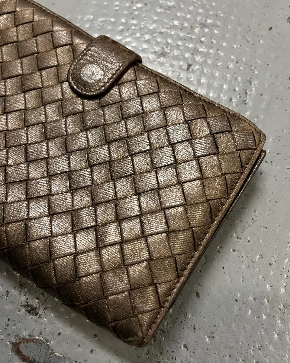 Bottega Veneta Bronze Leather Intrecciato Wallet UeiUpPr 1