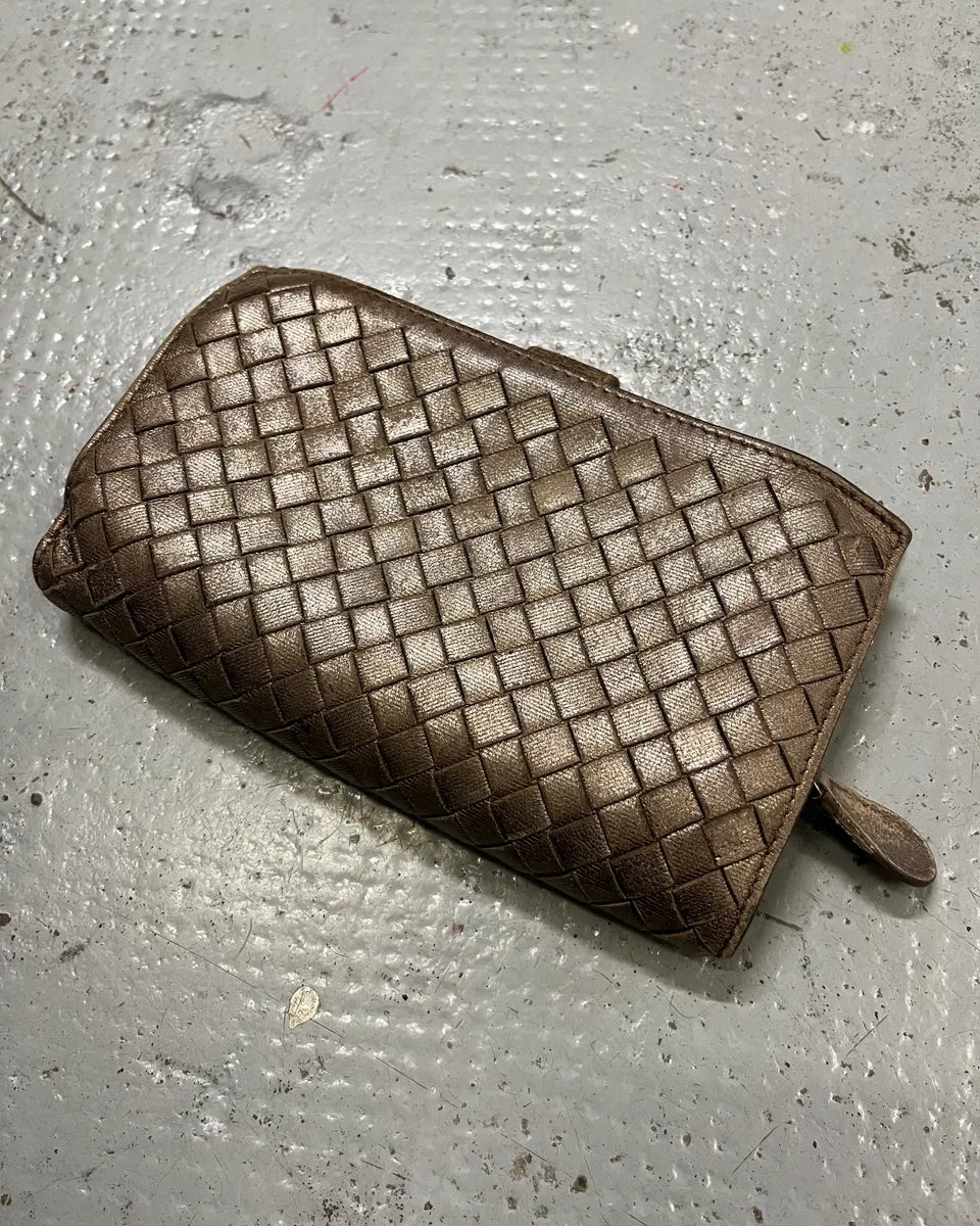 Bottega Veneta Bronze Leather Intrecciato Wallet UeiUpPr 2