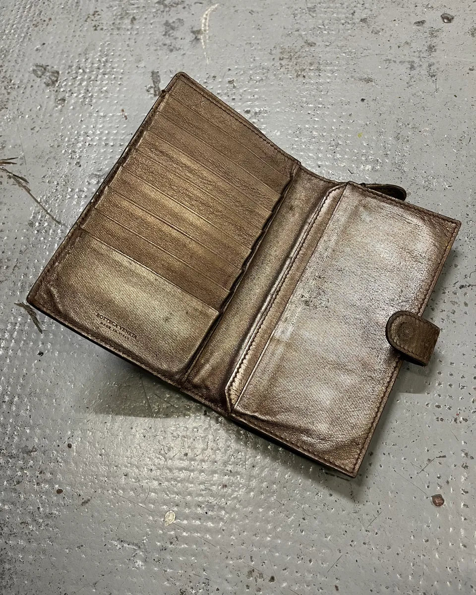 Bottega Veneta Bronze Leather Intrecciato Wallet UeiUpPr 3