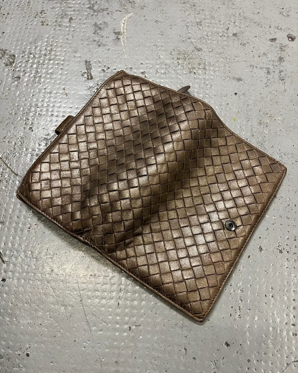 Bottega Veneta Bronze Leather Intrecciato Wallet UeiUpPr 5