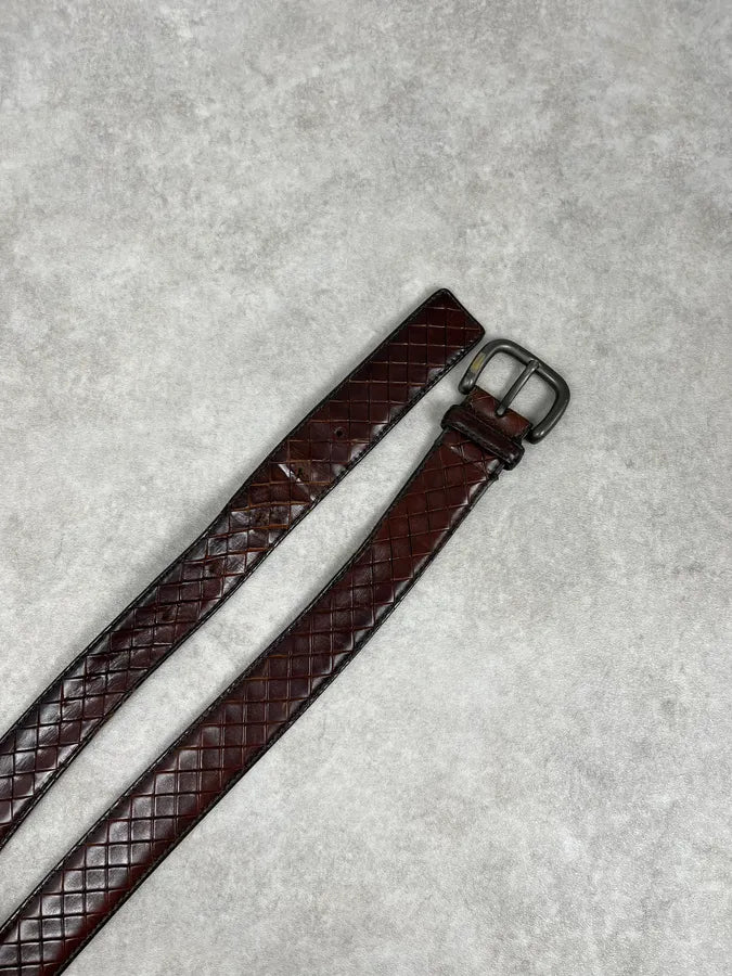 Bottega Veneta Brown Intrecciato Woven Leather Belt  ePWhKal 3