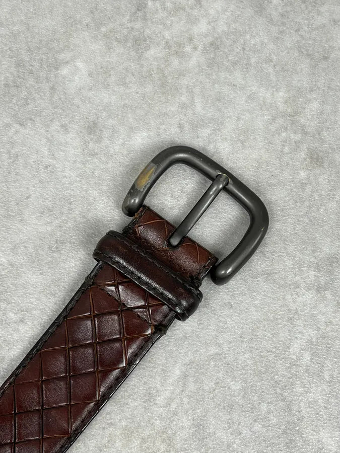 Bottega Veneta Brown Intrecciato Woven Leather Belt  ePWhKal 5