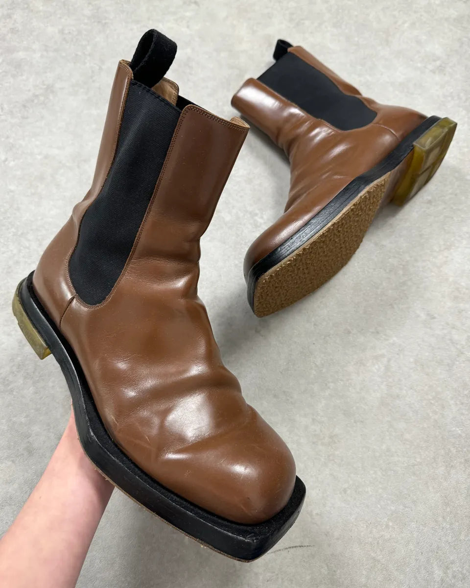 Bottega Veneta Brown Leather Boots OgJhDQZ 0