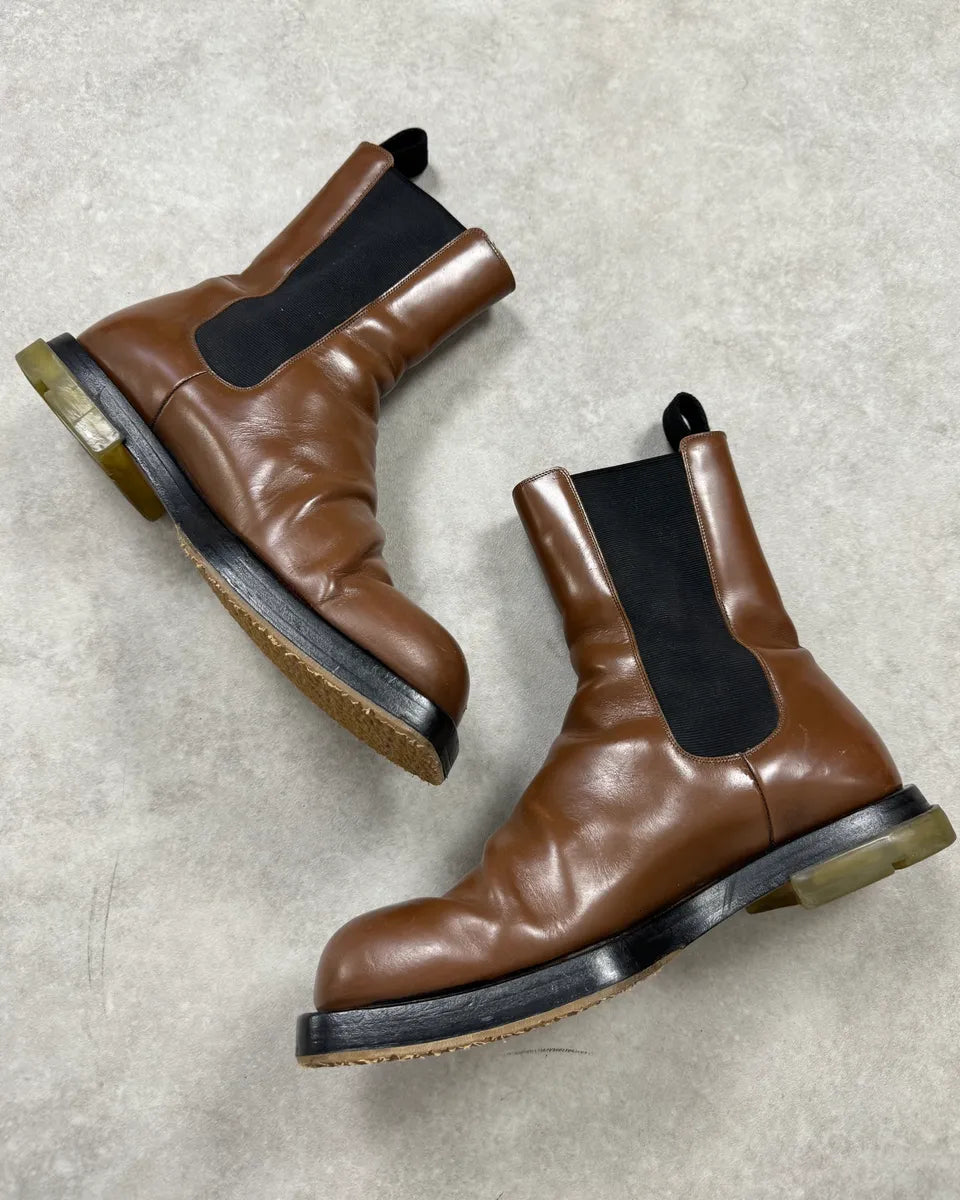 Bottega Veneta Brown Leather Boots OgJhDQZ 4