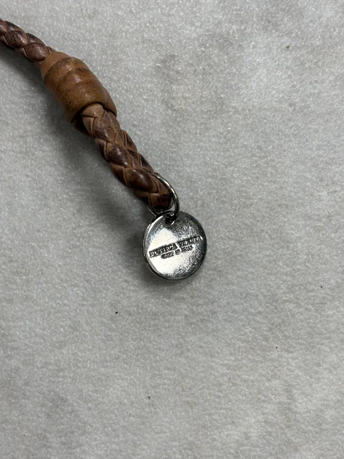 Bottega Veneta Brown Leather Braided Bracelet iBHQBgg 4