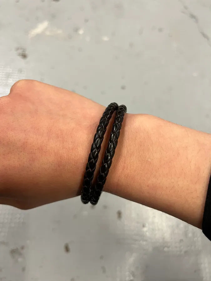 Bottega Veneta Brown Leather Braided Charm Bracelet BsfAYTv 2