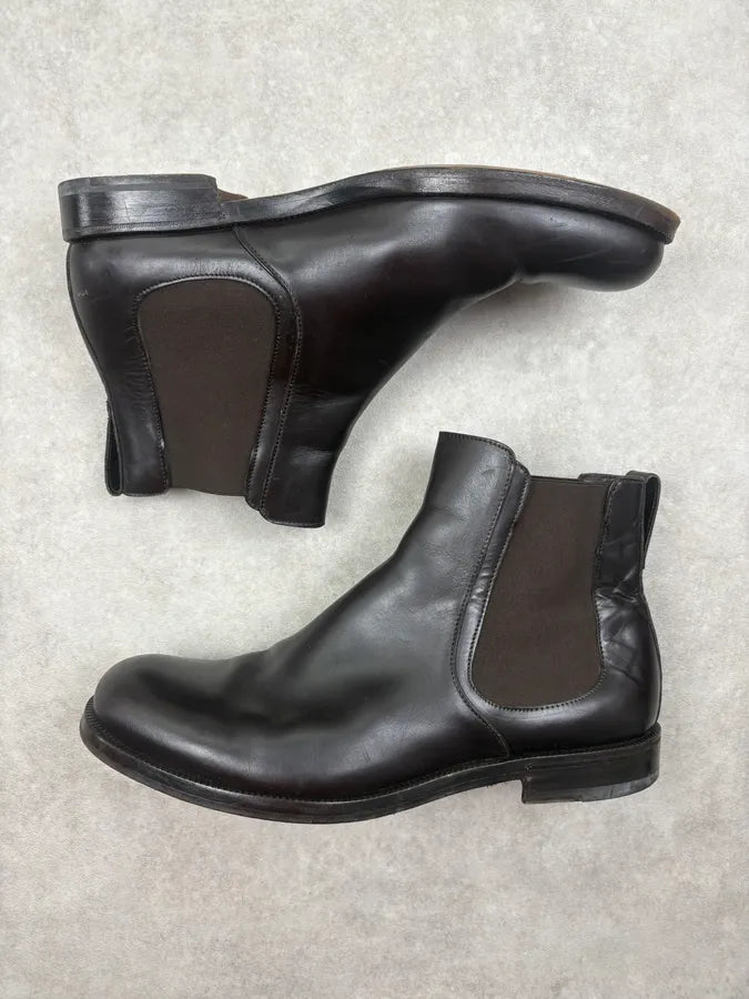 Bottega Veneta Brown Leather Chelsea Boots mFWsJKm 3