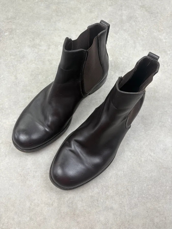 Bottega Veneta Brown Leather Chelsea Boots mFWsJKm 2