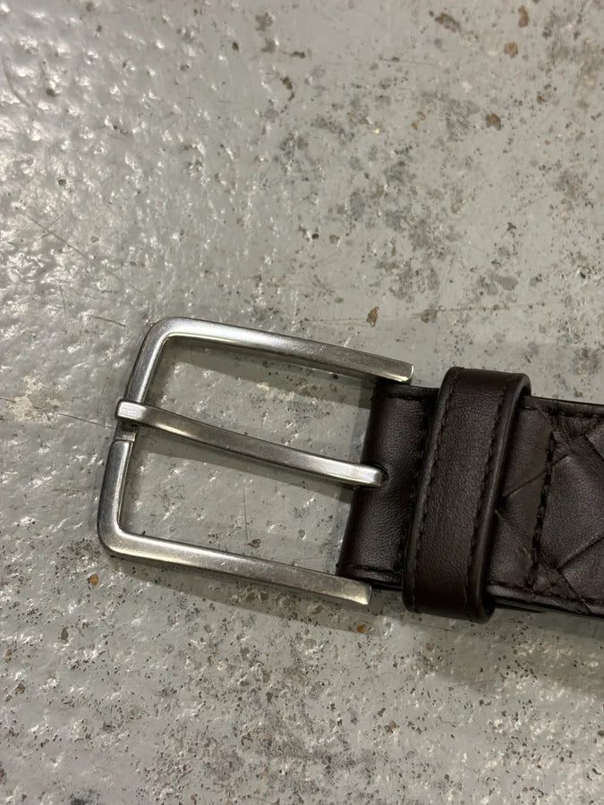 Bottega Veneta Brown Leather Intrecciato Belt rsYjOFQ 2