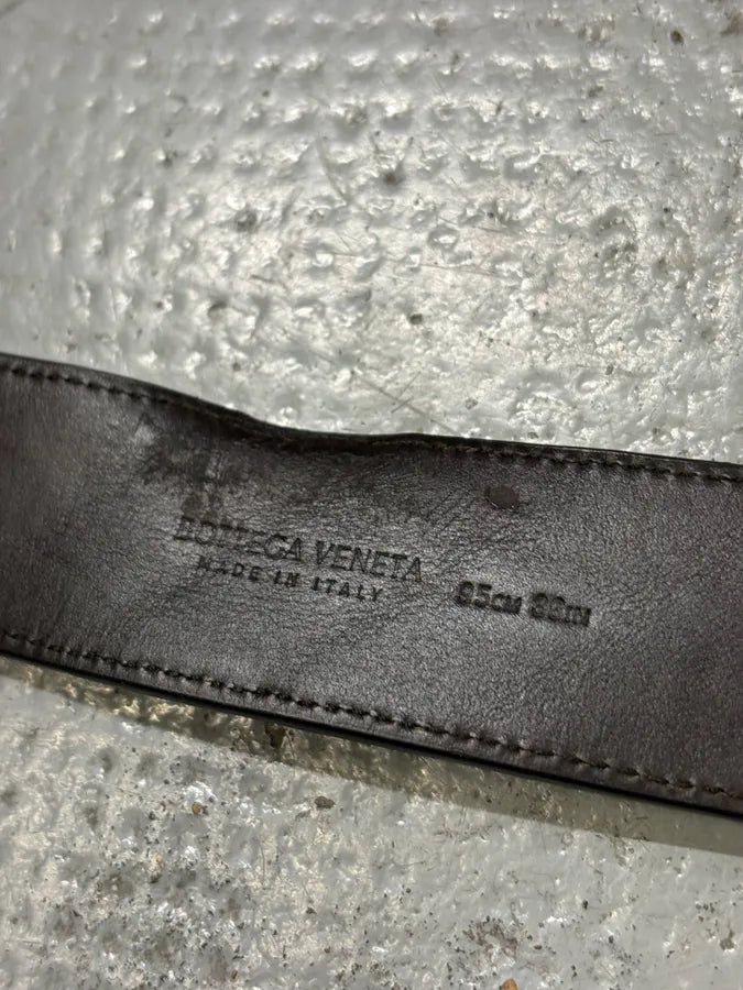 Bottega Veneta Brown Leather Intrecciato Belt rsYjOFQ 4