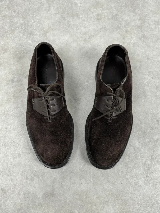 Bottega Veneta Brown Suede Derby Shoes HfSaQLl 4