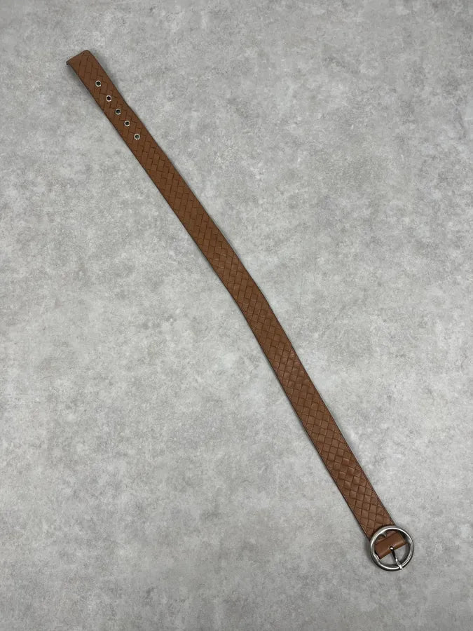 Bottega Veneta Brown Woven Leather Belt UiuGSxf 6