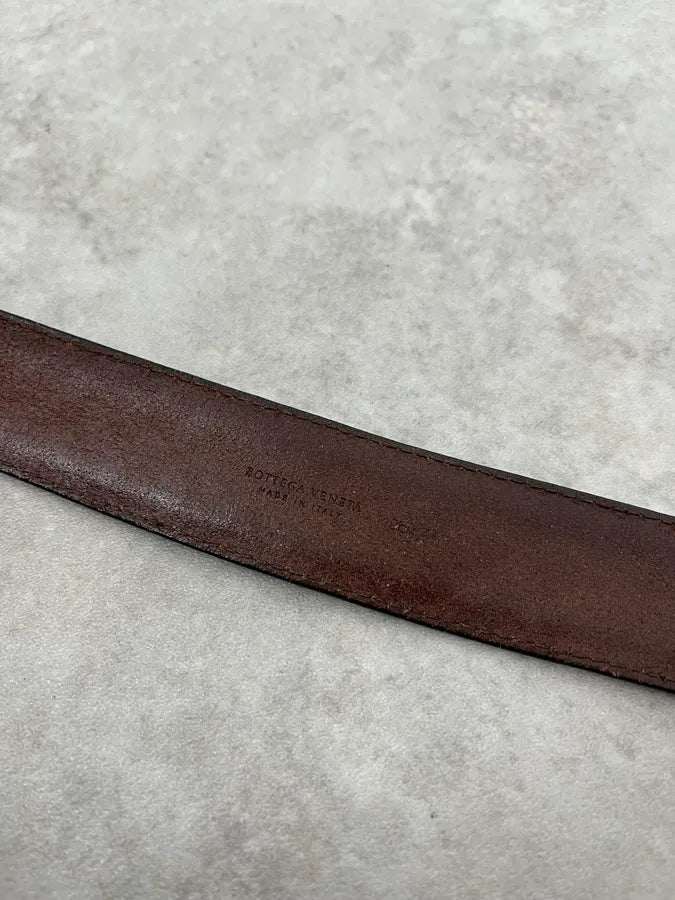 Bottega Veneta Brown Woven Leather Belt sklWIBE 8