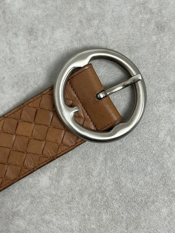 Bottega Veneta Brown Woven Leather Belt UiuGSxf 5