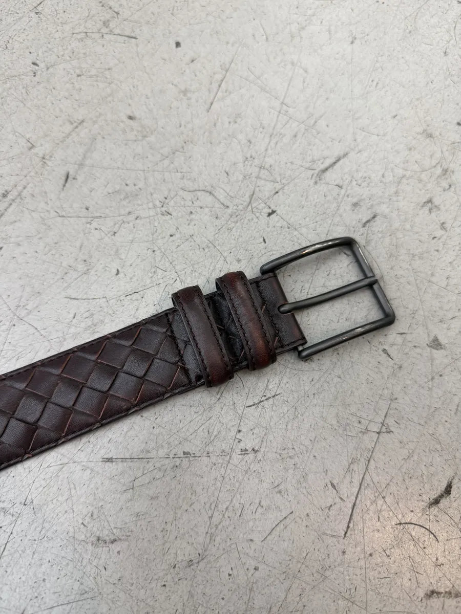 Bottega Veneta Brown Woven Leather Belt WvVHuQL 10