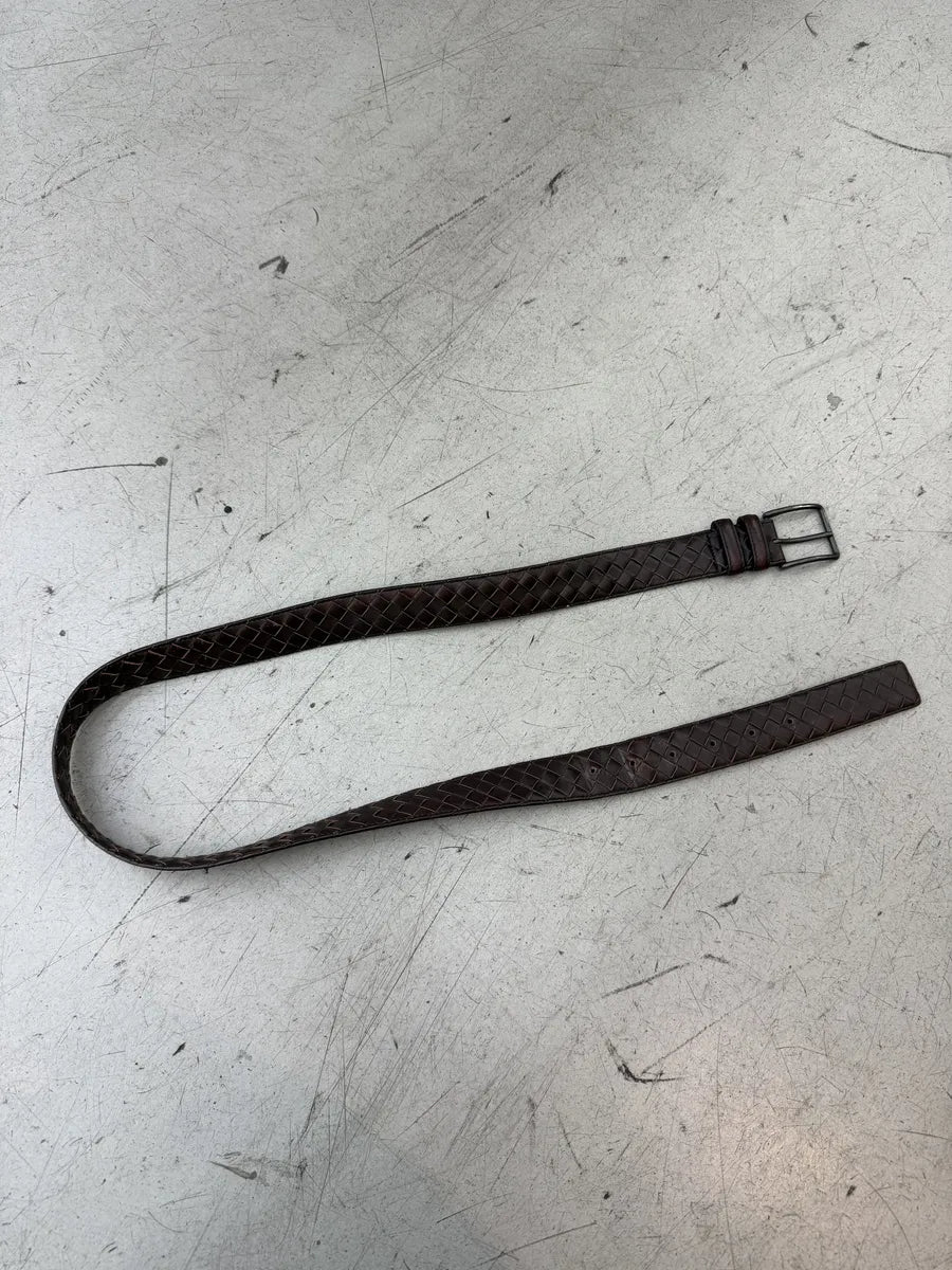 Bottega Veneta Brown Woven Leather Belt WvVHuQL 8