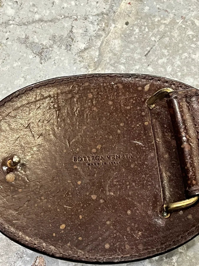 Bottega Veneta Brown Woven Leather Belt XsAnHWT 6