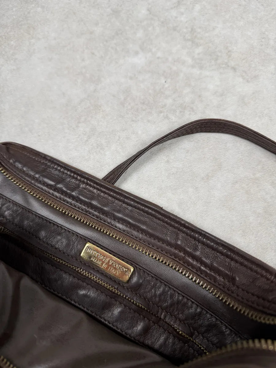 Bottega Veneta Brown Woven Leather Shoulder Bag sGJclVg 9