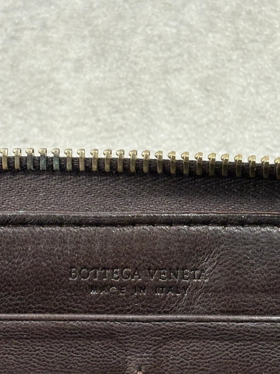 Bottega Veneta Brown Woven Leather Wallet kJMsSxo 8