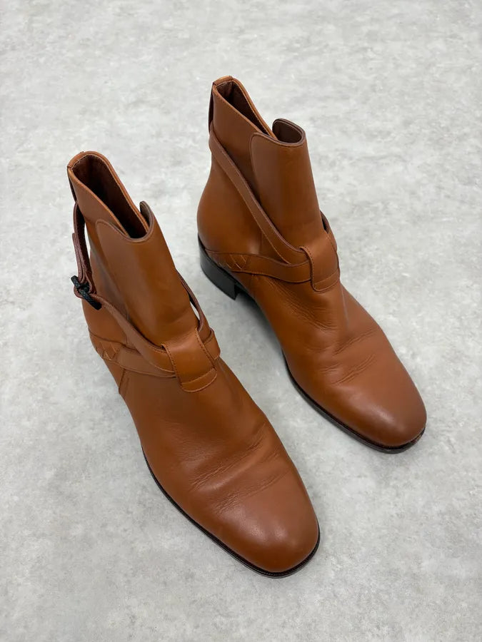 Bottega Veneta Camel Brown Leather Ankle Boots eVeDumq 3