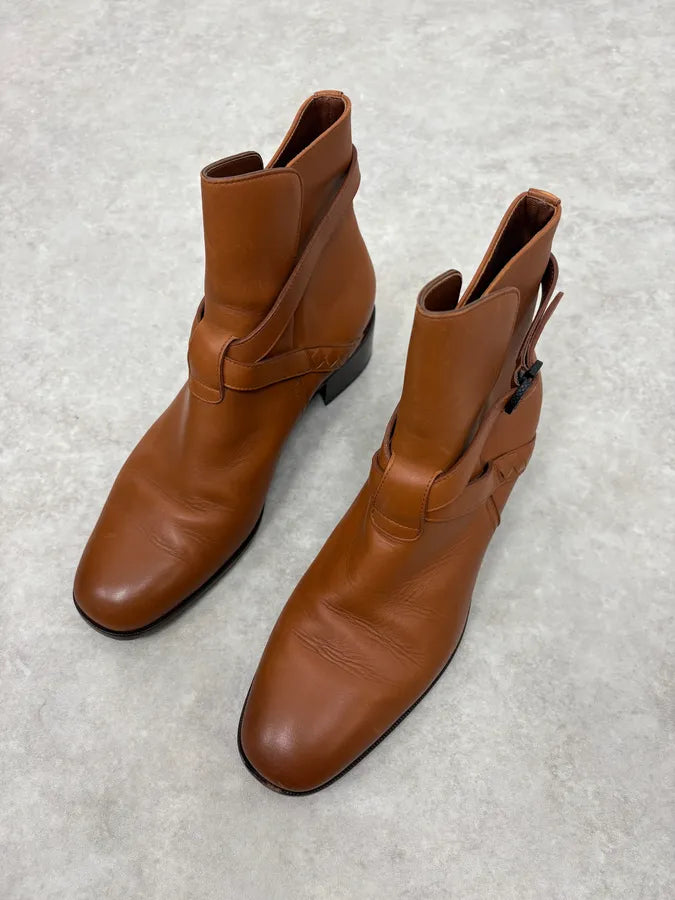 Bottega Veneta Camel Brown Leather Ankle Boots eVeDumq 2